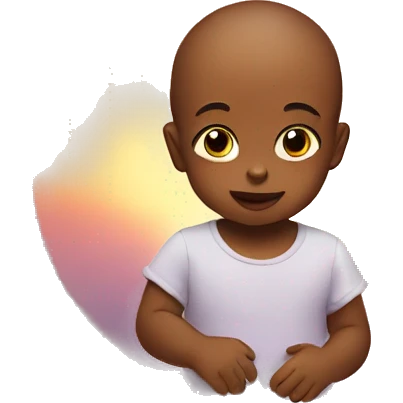 Baby in a sunrise emoji