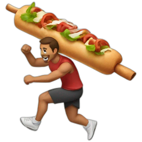 running kebab emoji
