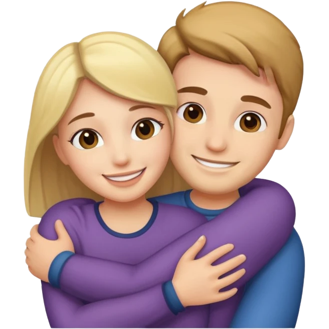 Couples hugging each other  emoji
