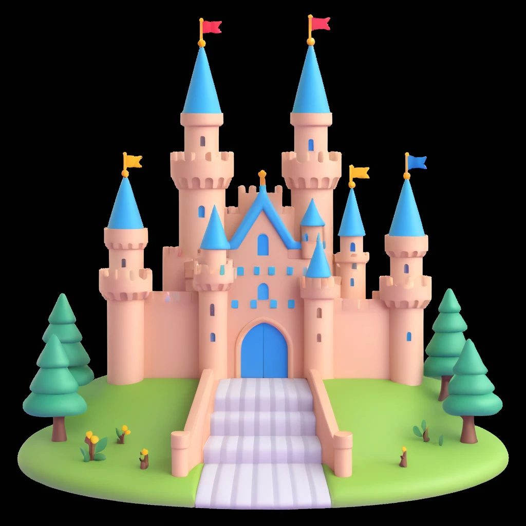 king and queen, castle background emoji