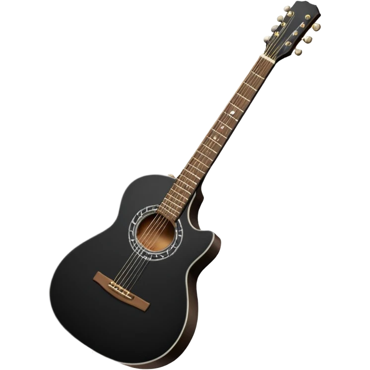 Black guitar with white inside emoji