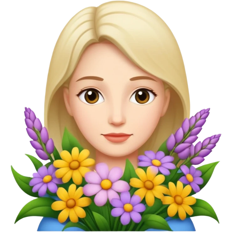 Mother with flowers emoji