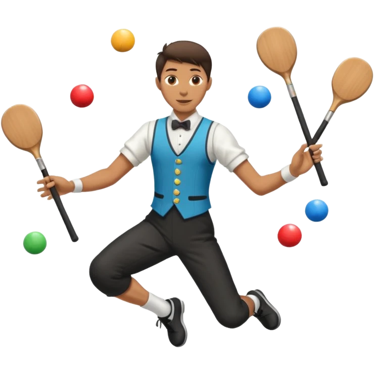 Juggler with clubs,Street Performers emoji