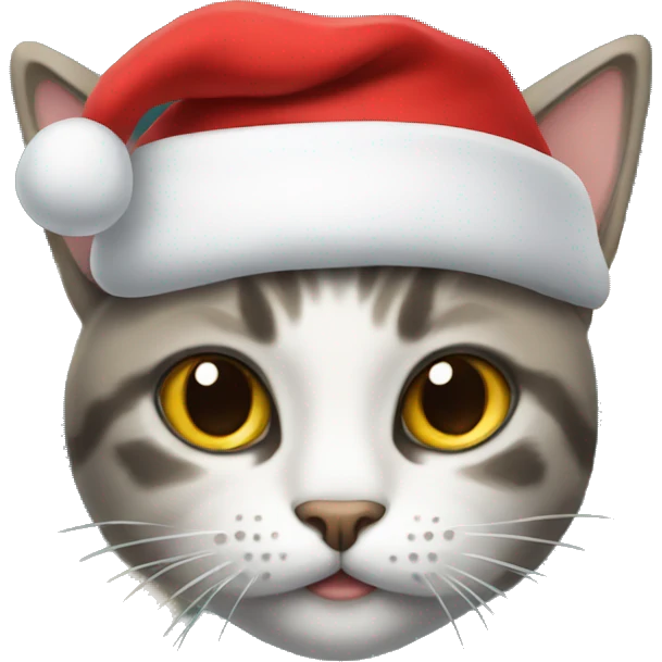 cat with santa hat emoji