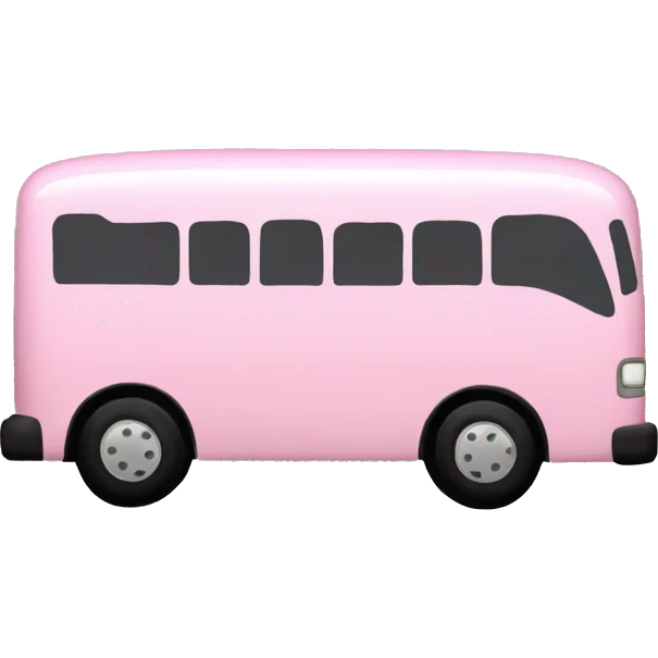 light pink bus emoji