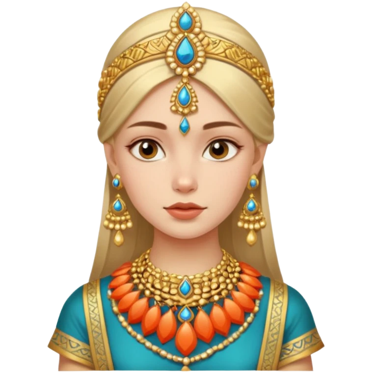 Russian girl in Indian jewellery emoji