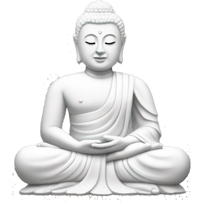 white buddha statue emoji