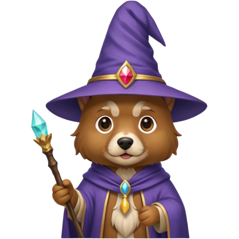Dog wizard emoji