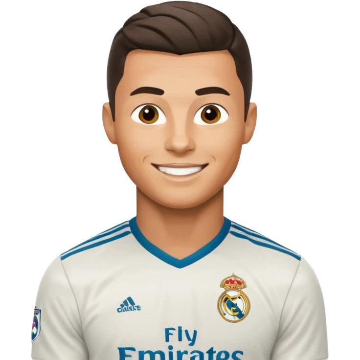 cristiano ronaldo wearing a real madrid jersey emoji
