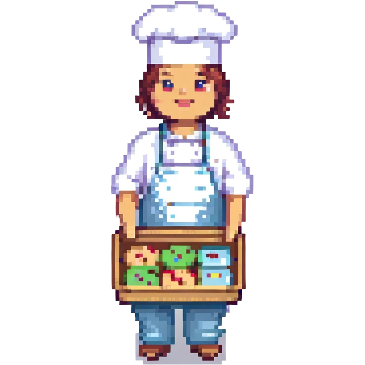 a baker holding a tray of cookies emoji