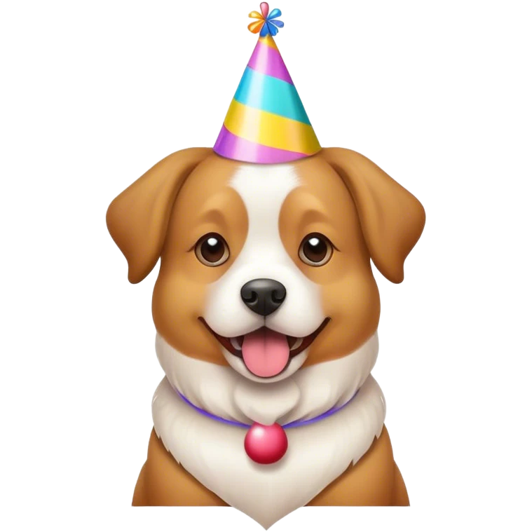 Dog celebrating his birthday  emoji