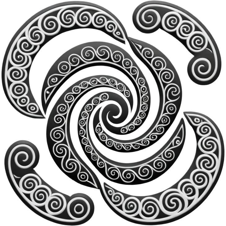 Unity Māori koru design at top emoji