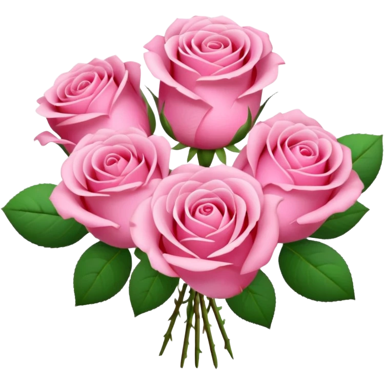 Um buque rosa paty emoji