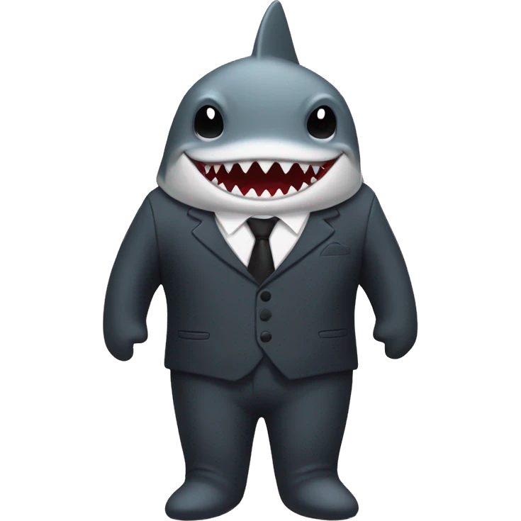 sharkw ith suit emoji