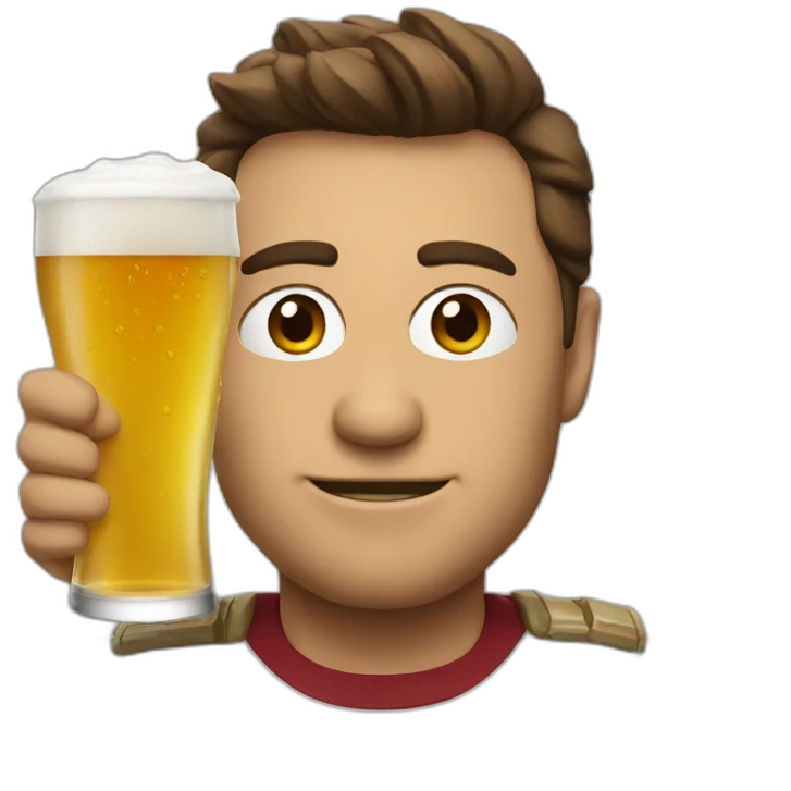 elon drink beer emoji