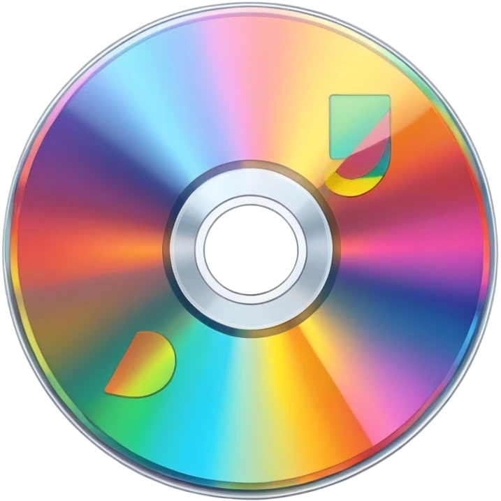 Cd disc with stickers emoji