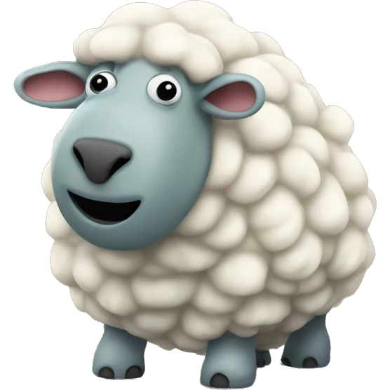 a tardigrade masquerading as a sheep emoji
