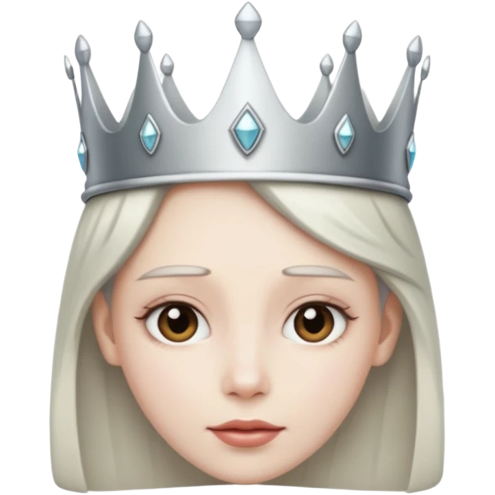 Wearing a silver crown emoji