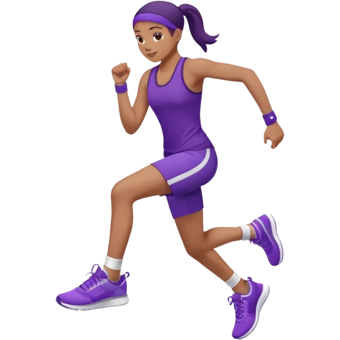 purple sneakers aerobic emoji