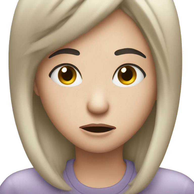 annoyed but giving a kiss emoji