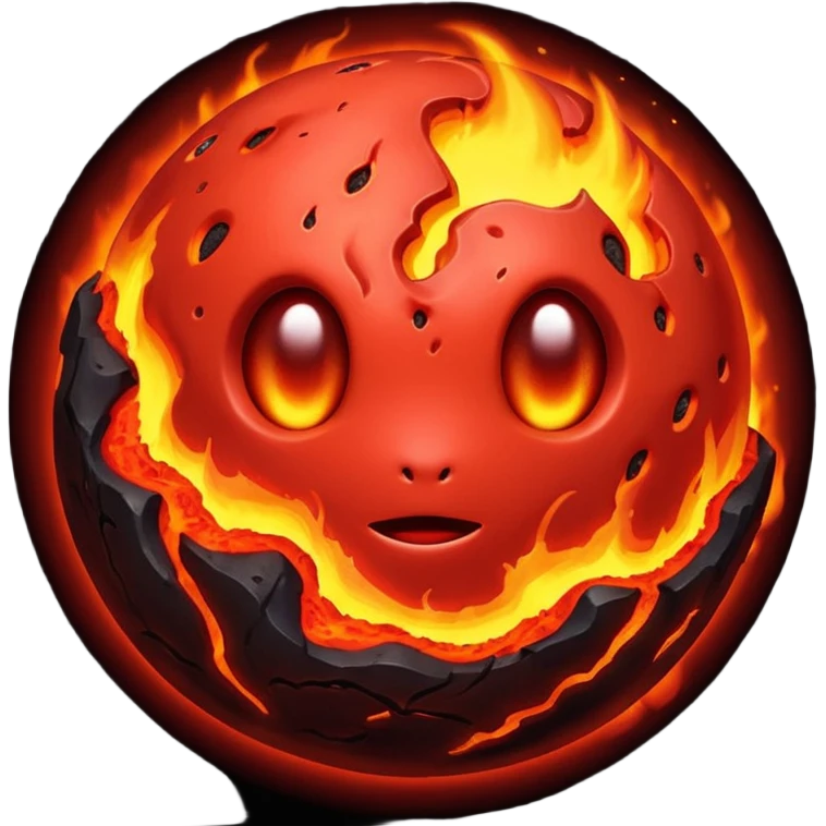 red planet with lava emoji