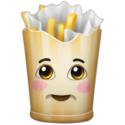 frite with face like chibi emoji