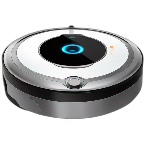 robot vacuum with saurons eye on top emoji