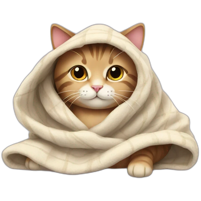 Cat in blanket  emoji
