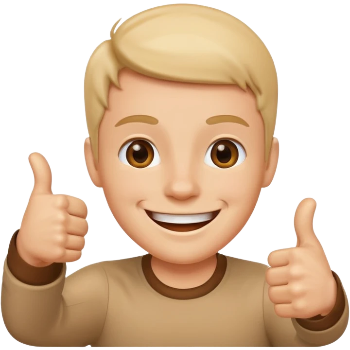 smiling face with hands giving a thumbs up emoji