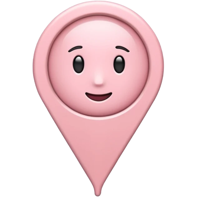 pale pink location pin emoji without face emoji
