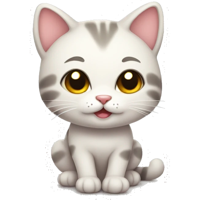 CUTE KAWAII CAT cartoony emoji