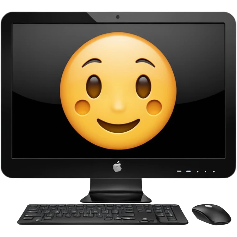 desktop computer in glossy design emoji