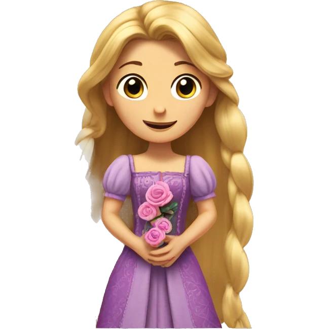 Rapunzel florero emoji