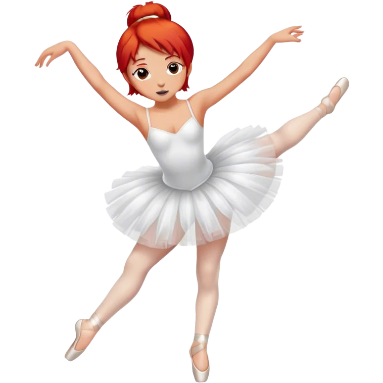 Ballet dancer red hair emoji