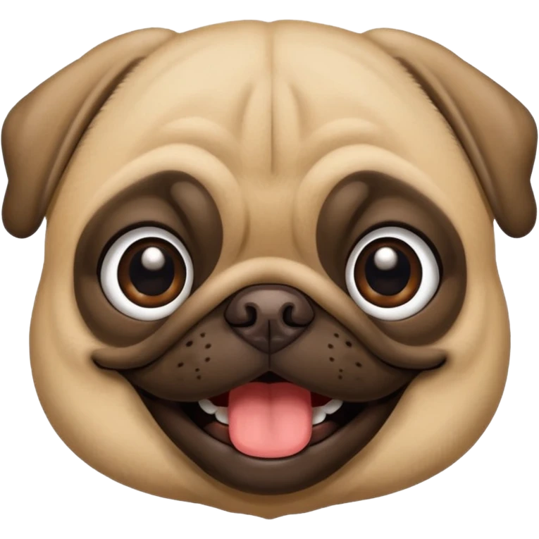 Pug smilling  emoji