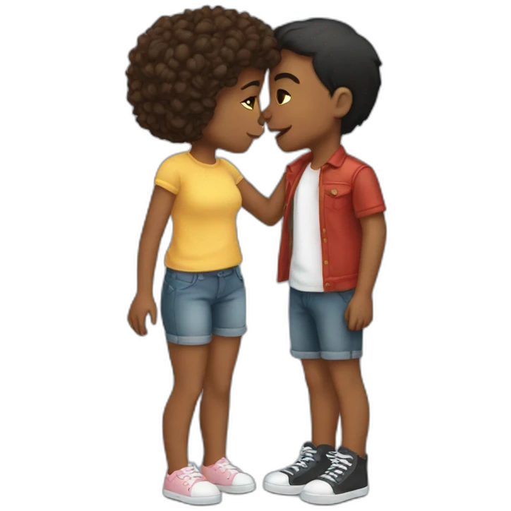 genz girls emoji kissing a boy emoji