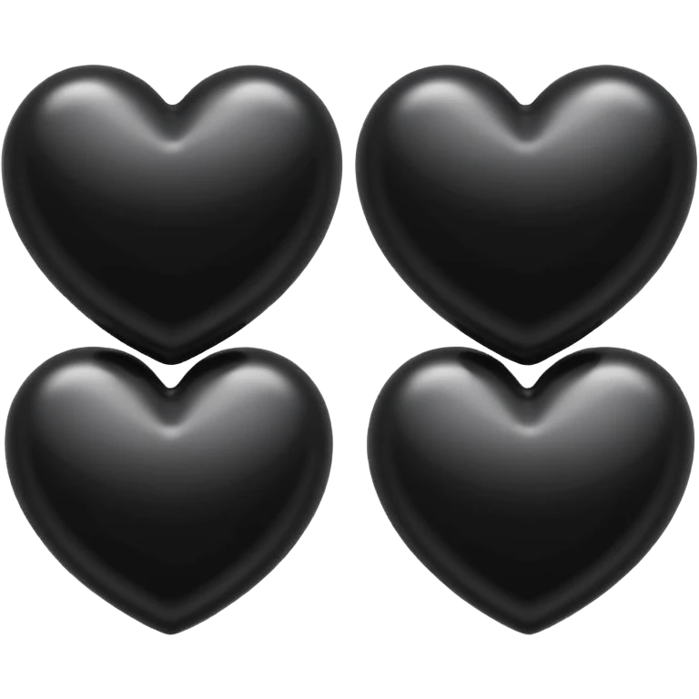 İki siyah kalp Birleşik emoji