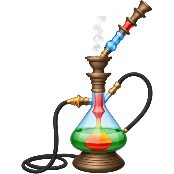 Happy smoking hookah emoji
