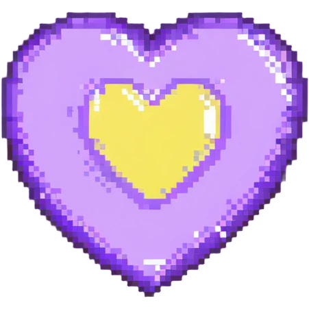 violet shining heart emoji
