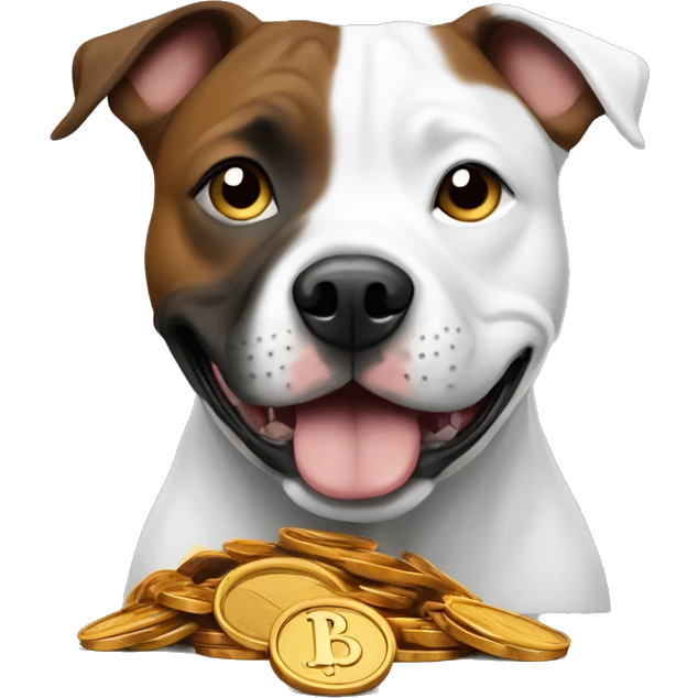 Staffie with a penny  emoji