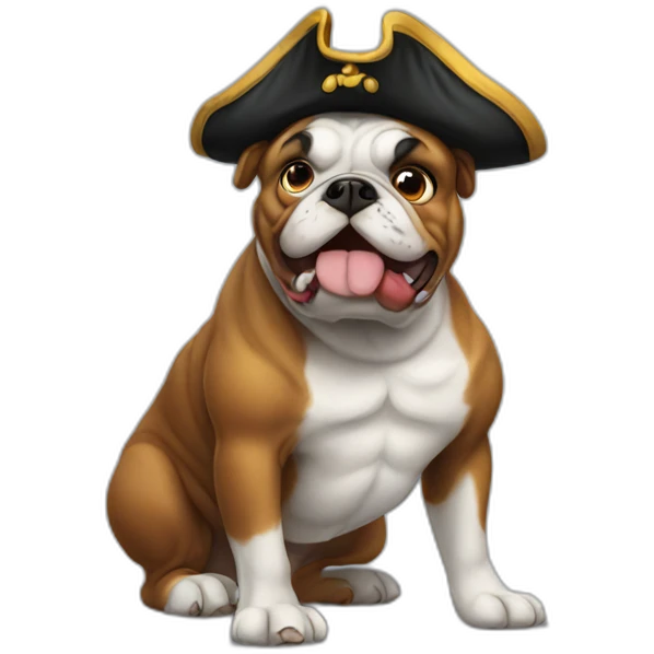 Pirate bulldog emoji