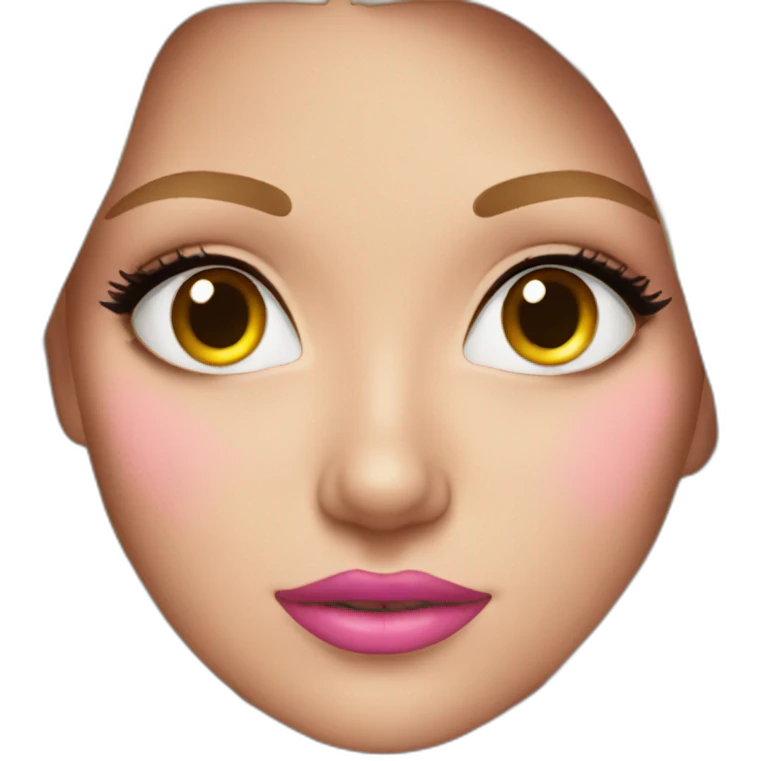 Pink eyeshadow blonde girl emoji