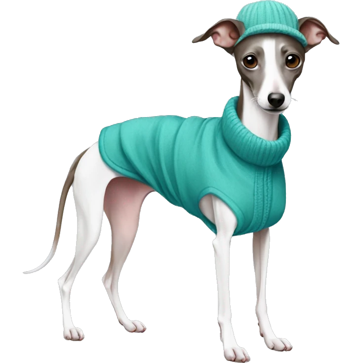 Italian Greyhound with clothes emoji