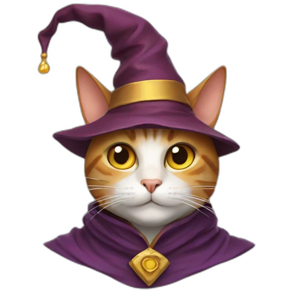 Cat with wizardhat emoji