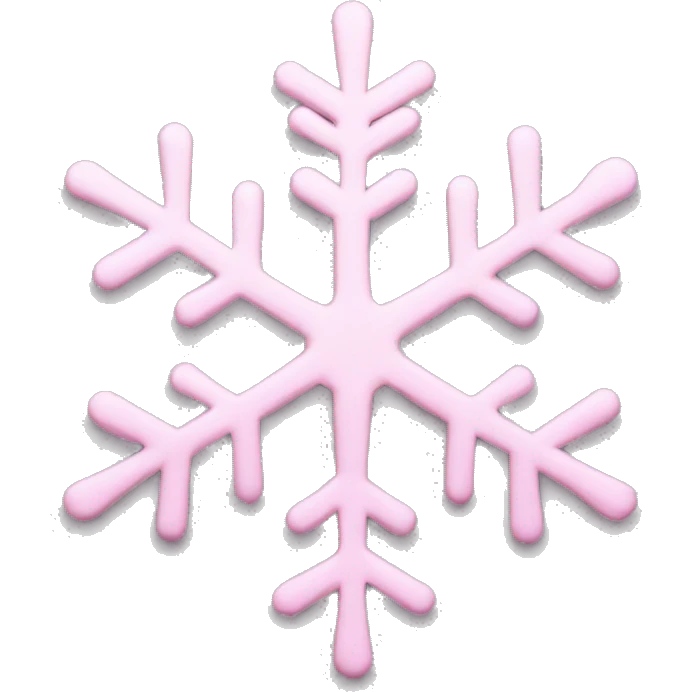 pastel pink snowflake  emoji