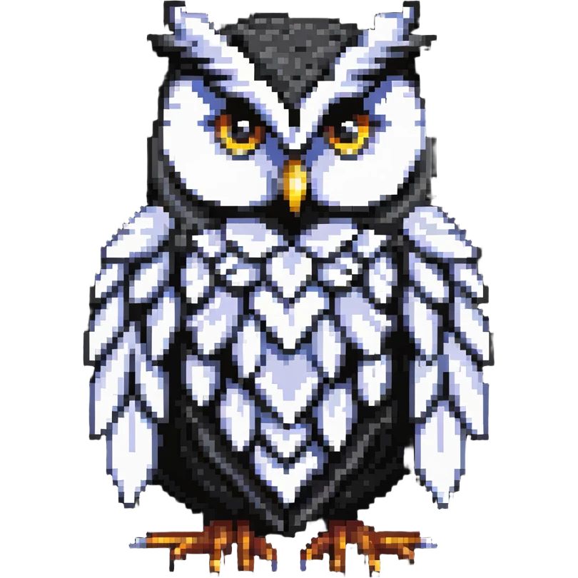 colorful owl with detailed feathers emoji