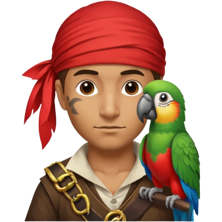 pirate and parrot emoji