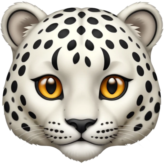 furry white leopard face emoji