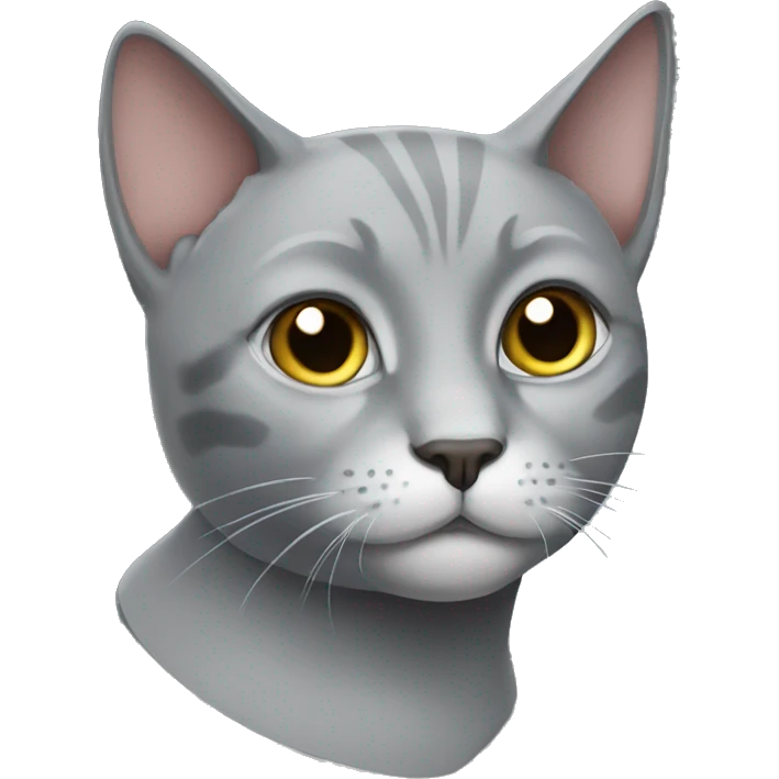 Grey cat emoji