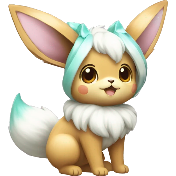 Kawaii Shiny Pastel Eevee Full Body emoji